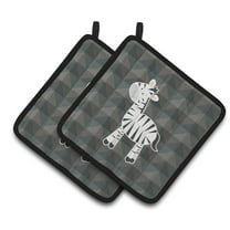 Caroline's Treasures Zebra Pair of Pot Holders
