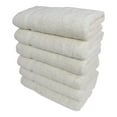 thumbnail image 3 of SALBAKOS Luxury Hotel & Spa Turkish Cotton 6-Piece Eco-Friendly Hand Towel Set 16 x 30 Inch, Ivory, 3 of 7