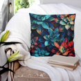 thumbnail image 4 of Teal Red Succulent Decorative Pillowcase 16''x16'', Abstract Vintage Botanical Throw Pillow Covers Soft Cushion Case for Couch Sofa Bedroom Living Room, Pillowcase Boho Decor, 4 of 8