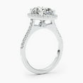 thumbnail image 5 of SOLITAIRE JEWELS 2CT Oval Cut Moissanite Halo Pave Band Engagement Ring Solid 14K White Gold, 5 of 5