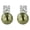 green, variant on Sterling Silver Tiny Light Brown Color Faux Pearl CZ Summer Earring
