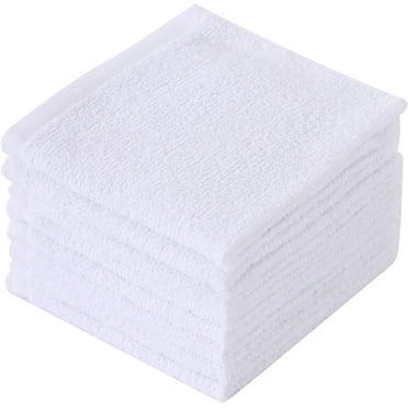 Clwellge 100% Cotton Kitchen Dish Cloth Pack of 8, 10x11 inches Absorbent Reusable Dish Towels-White