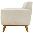 thumbnail image 3 of Modern Contemporary Urban Design Living Room Lounge Club Lobby Armchair Accent Chair, Fabric, Beige, 3 of 5