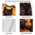 thumbnail image 4 of luoweisi Men's Beach Shorts Quick Dry Swim Trunks with Mesh Lining Halloween Black Cat L, 4 of 5
