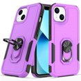 thumbnail image 2 of For Motorola Moto G 5G 2024 Heavy Duty Hybrid Rugged Dual Layer 2in1 Shockproof Protective with Magnetic Ring Stand Holder Phone Case Cover by Xpression - Purple, 2 of 9