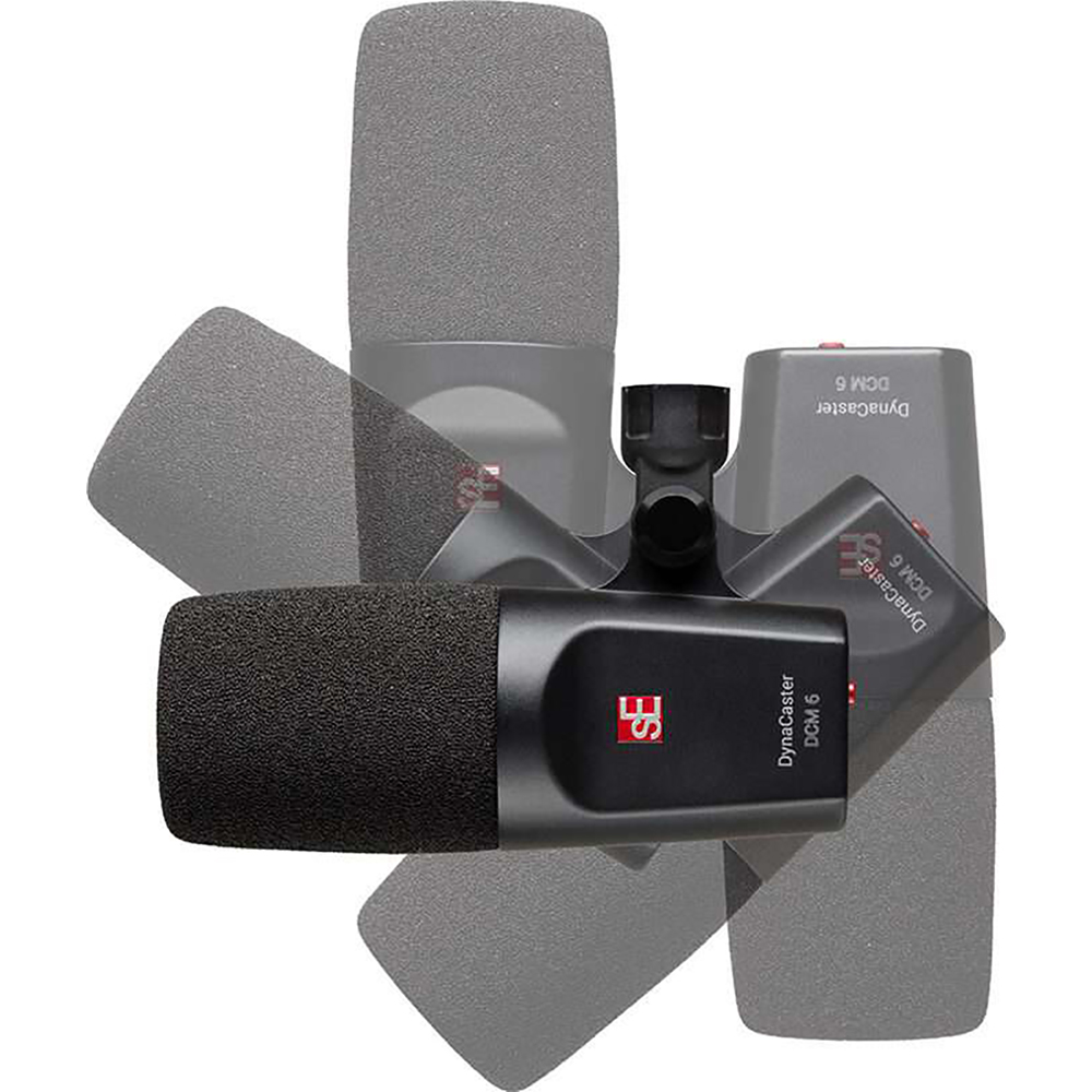 sE Electronics Dynacaster DCM6 Dynamic Broadcast Microphone with DYNAMITE Preamp