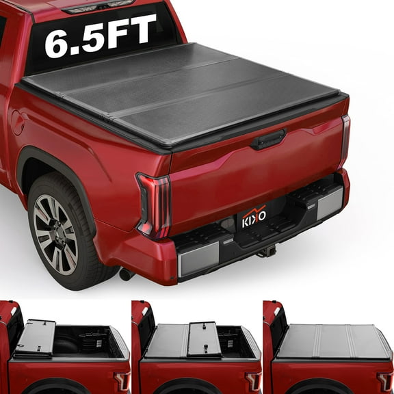 Kikito Professional FRP Hard Tri-Fold Truck Bed Tonneau Cover for 2022-2025 Tundra 6.5FT (78.7") Bed w/o Trail Edition (for Models With or Without The Deck Rail System)