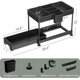 thumbnail image 2 of Under Sink Organizer, Sliding Cabinet Basket Organizer 2 Tier Under Bathroom Storage Rack with Hooks, Hanging Cup, Dividers, Black, 2 of 4
