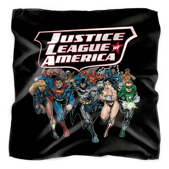 Justice League Charging Justice Bandana (21 in x 21 in)