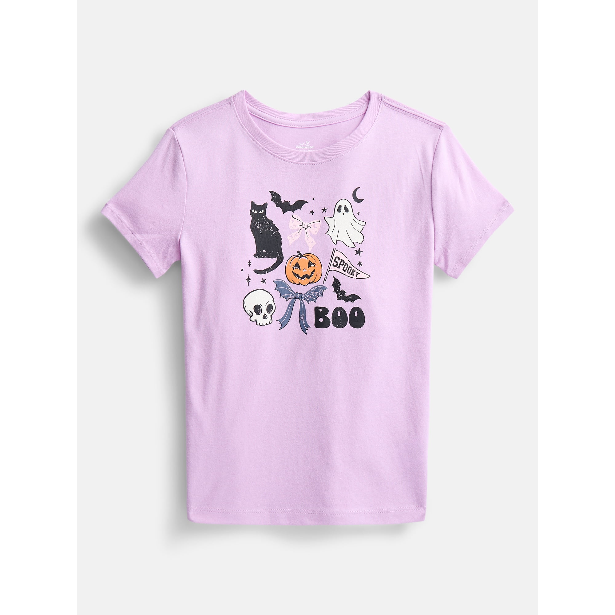 Halloween Girls Graphic Tee with Short Sleeves from Way to Celebrate, Sizes 4-18