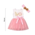 thumbnail image 3 of Vestido tutú a rayas rosa para niñas recién nacidas, conjunto de 2 piezas con falda y estampado de donas para el primer cumpleaños, 3 of 6