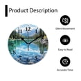 thumbnail image 4 of 12 Inch Wall Clock Battery Operated Silent Clock Decorative for Office, Kitchen, Outdoor, Living Room，Nature Scene Red Peaks Over Calm High Mountain Lake Multicolor, 4 of 4
