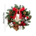 thumbnail image 6 of 18-Inch Christmas Wreath with Golden Balls, Pinecone Accents for Door and Window Holiday Decor Multicolor, 6 of 6