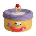 thumbnail image 2 of TOP! Desktop Storage Basket with Lid Woven Snack Box Coffee Table Living Room Woolen Toys C, 2 of 4