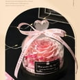 thumbnail image 3 of FTCBJJA Preserved Real Rose in Beautiful Creative Heart Design Glass Dome, Everlasting Pink Roses Gift, 3 of 5