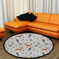 thumbnail image 4 of GZHJMY Kids Round Nursery Area Rug 3 ft Winter Forest Animals Deer Owl Washable Non-Slip Small Round Area Rug Throw Soft Cute Nursery Rug Non-Shed Lightweight Bathroom Rug for Dorm Carpet Runner, 4 of 6