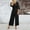 Black, variant on Women'S 3/4 Sleeve Jumpsuits Rsquare Neck Dressy Rompers Lace-Up High Waist Straight Casual Leg Bodysuits Beige M