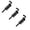 Black 3PCS, variant on 5 Inch Spring Load Gate Barrel Pin, Durable Solid Steel for Doors Wood Metal Gate, Heavy Duty Spring Load Barrel Pin Door Lock for Cabinet, Trailer, Equipment (Black)