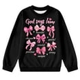 thumbnail image 3 of Aideaone Girls Sweatshirts Crewneck Cute Cartoon Graphic Pullover Long Sleeve Relaxed Fit Tops Black 5-14Years, 3 of 7