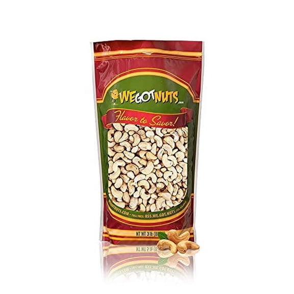 We Got NutRaw Whole Unsalted Cashews Kosher Raw Cashews 3lbs