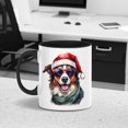 thumbnail image 2 of Hello Winter Border Collie Frosty Morning Walk Welcome Snowy Christmas 11oz Accent Two-tone Mug Borders Dog Lovers Gifts Idea Coffee Tea Cup - 02018, 2 of 5