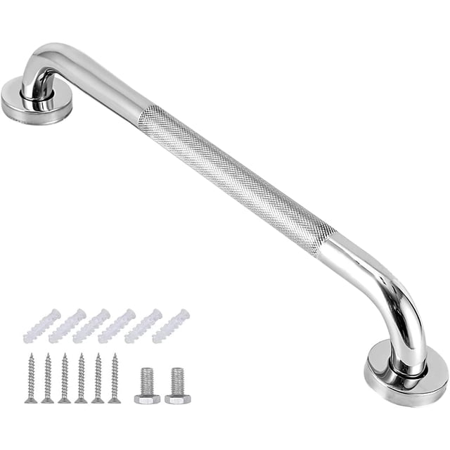 Barra de Apoyo para Baño, Mango de Bañera de Acero Inoxidable SUS 304 de 12 Pulgadas/30 Cm con Agarre Antideslizante, Barra de Apoyo para Inodoro para Ancianos/Discapacitados/Niños/Embarazada