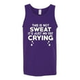 thumbnail image 2 of Wild Bobby, This is Not Sweat Its Just My Fat Crying, Gym/Workout, Men Graphic Tank Top, Purple, Medium, 2 of 4