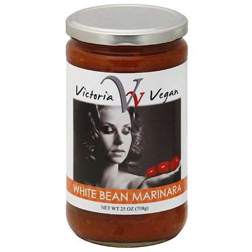 Victoria Vegan White Bean Marinara Sauce, 25 oz, (Pack of 6)
