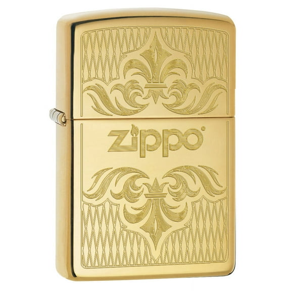 Zippo Lighter: Regal Zippo Design, Engraved - High Polish Brass 79098