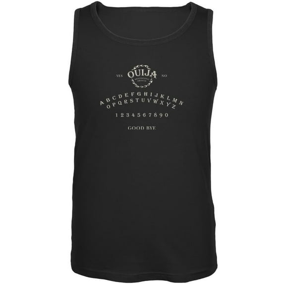 Halloween Ouija Board Costume Black Adult Tank Top - Small