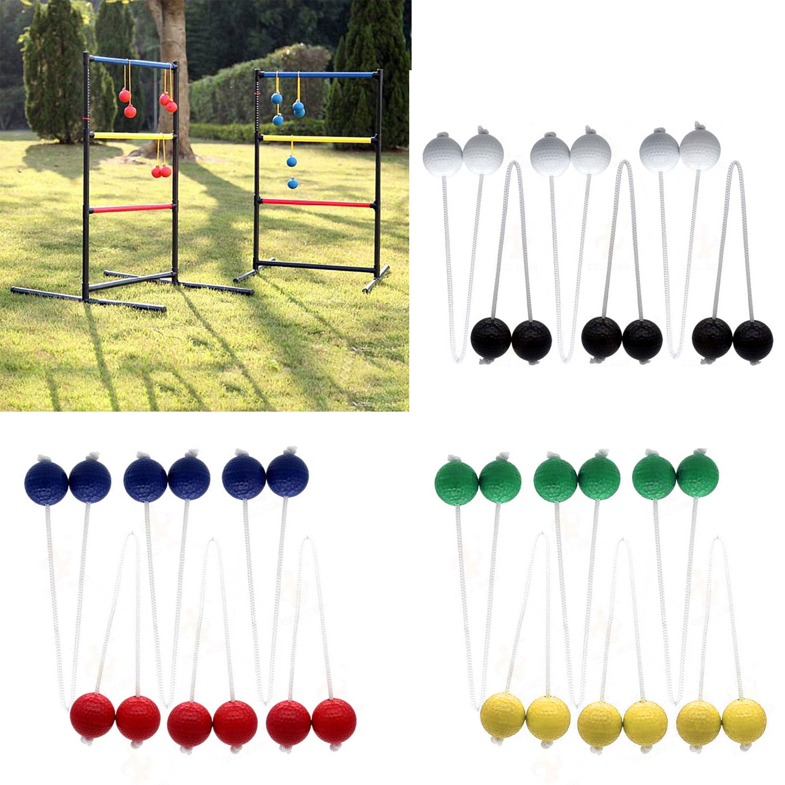 6Pcs Ladders Golfs Replacement Hard Golfs Training Ladders Toss Game for Outdoor Sport Throwing Game