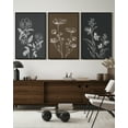 thumbnail image 2 of SHENIFY Vintage Flower Wall Art 16x24in3pcs Black Framed Retro Floral Wall Hanging Decor Rustic Farmhouse Colorful Botanical Prints Artwork for Office Dining Room Kitchen, 2 of 5