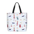thumbnail image 1 of Balery Nautical Lighthouse Sailboat Bolsa de Mano para Mujeres con Cremallera, Bolsa de Gimnasio con Compartimentos, Bolsa para Laptop, Bolsa para Trabajo, 1 of 6