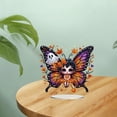 thumbnail image 3 of JASGARDE DIY Halloween Tabletop Diamond Art Painting Kit, Special Shaped Rhinestone Desk Placement Ornament, Home Stand Up Gem Painting Craft Kit, Gift, Butterfly Girl, 3 of 5