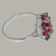 thumbnail image 4 of LBG British Made 925 Sterling Silver Real Natural Ruby Womens Engagement Ring - 33 size options - Size 8, 4 of 6