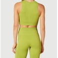 thumbnail image 3 of Riley 7 Seamless Crop Tank Tops for Women Seamless High Neck Racerback Top, Deep Lime Medium, 3 of 4