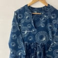 thumbnail image 4 of Indigo Dabu Printed Cotton Dress mini maxi dress - beach summer mini dress Handblock Printed Dresses, 4 of 7