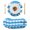 Blue, variant on Orange Striped Truck Round 13 Inch Placemats Set of 6, Farmhouse Stripes Modern Art HeatResistant Non Slip Place Mats for Dining Table, Wipeable Braided Kitchen Table Mats for Housewarming