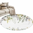 thumbnail image 2 of Area Rug 48in, Summer Eucalyptus Leaves Floor Carpet Living Room Rug, Farmhouses Leaves Non-Slip Welcome Mat Indoor Rugs for Bedroom Dining Room, 2 of 9
