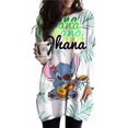 thumbnail image 3 of Camiseta larga para mujer con estampado de Lilo y Stitch de Disney Kawaii, camiseta de manga larga, camiseta informal con bolsillo, ropa de diseñador, 3 of 5