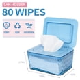 thumbnail image 2 of Wipes Dispenser, One-Handed Operation Wipe Holder for Baby & Adult, Seal-Designed Wipes Container for Bathroom Keep Diaper Wipes Fresh (Blue), 2 of 4