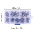thumbnail image 3 of BE-TOOL 100Pcs Carbon Steel Treble Fishing Hooks, Fishing Hooks Set with Box, Size 2#, 4#, 6#, 8#, 10#, 12# Silver, 3 of 6