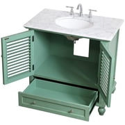Elegant Lighting VF30536VM Rhodes 36 Free Standing Single Basin Vanity Set - Vintage Mint