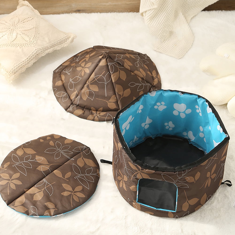 KYAIGUO Cat House with Removable Cushion Outdoor Cat House Weatherproof Four Season Pet Nest Kitty Shelter House Small Dog Tent Cabin for Indoor Outdoor