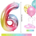 thumbnail image 2 of Globo niña cumpleaños 6, cumpleaños 6, globo rosa número 6, decoración cumpleaños, globo feliz cumpleaños, decoración fiesta niña cumpleaños 6, 2 of 4