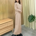 thumbnail image 3 of Womens Skirts for Fall Solid Long Sleeve Casual Knitted Skirt Set, 3 of 5