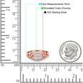thumbnail image 4 of Rose Tone, Simulated Cubic Zirconia Size-5 Celtic Bridal Set Two Piece Vintage Wedding Engagement Anniversary Ring Band 925 Sterling Silver, 4 of 7