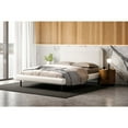 thumbnail image 5 of Omax Decor Beverly Upholstered Platform Queen Bed in White Boucle Fabric, 5 of 14