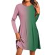 thumbnail image 2 of mfyjkho Vestidos casuales para mujer, Vestido tipo jersey estampado de manga corta y cuello redondo para mujer Vestidos de fiesta para mujer l, 2 of 5