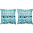 thumbnail image 2 of Safavieh Verona Turquoise Pillow, Set of 2, 2 of 4
